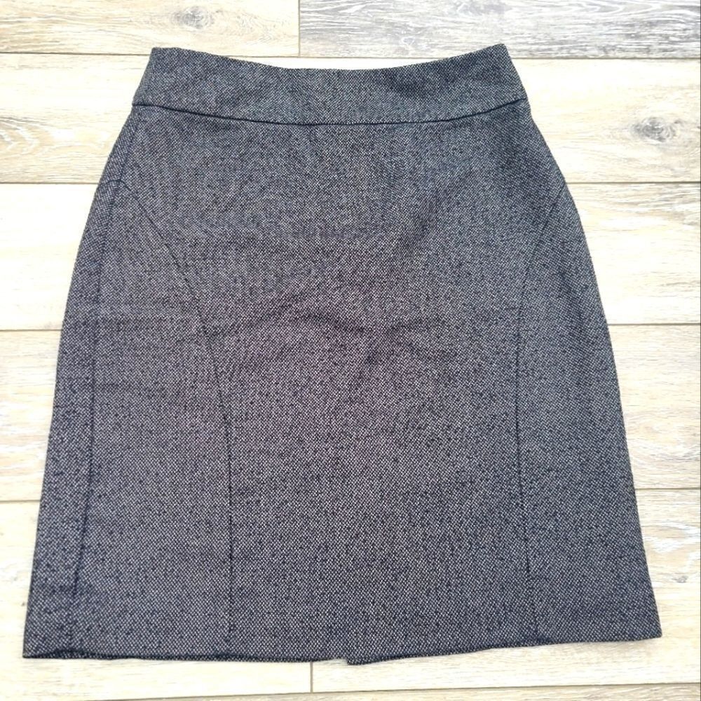 Banana Republic business career skirt textured gray high waist size 6
